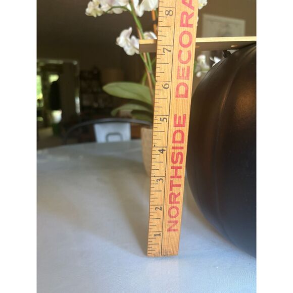 Vintage 7.5" Black and Orange General Foam Plastic Pumpkin Halloween Bucket - Picture 6 of 6